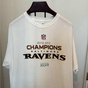 Baltimore Ravens 2012 AFC Champions White T-Shirt